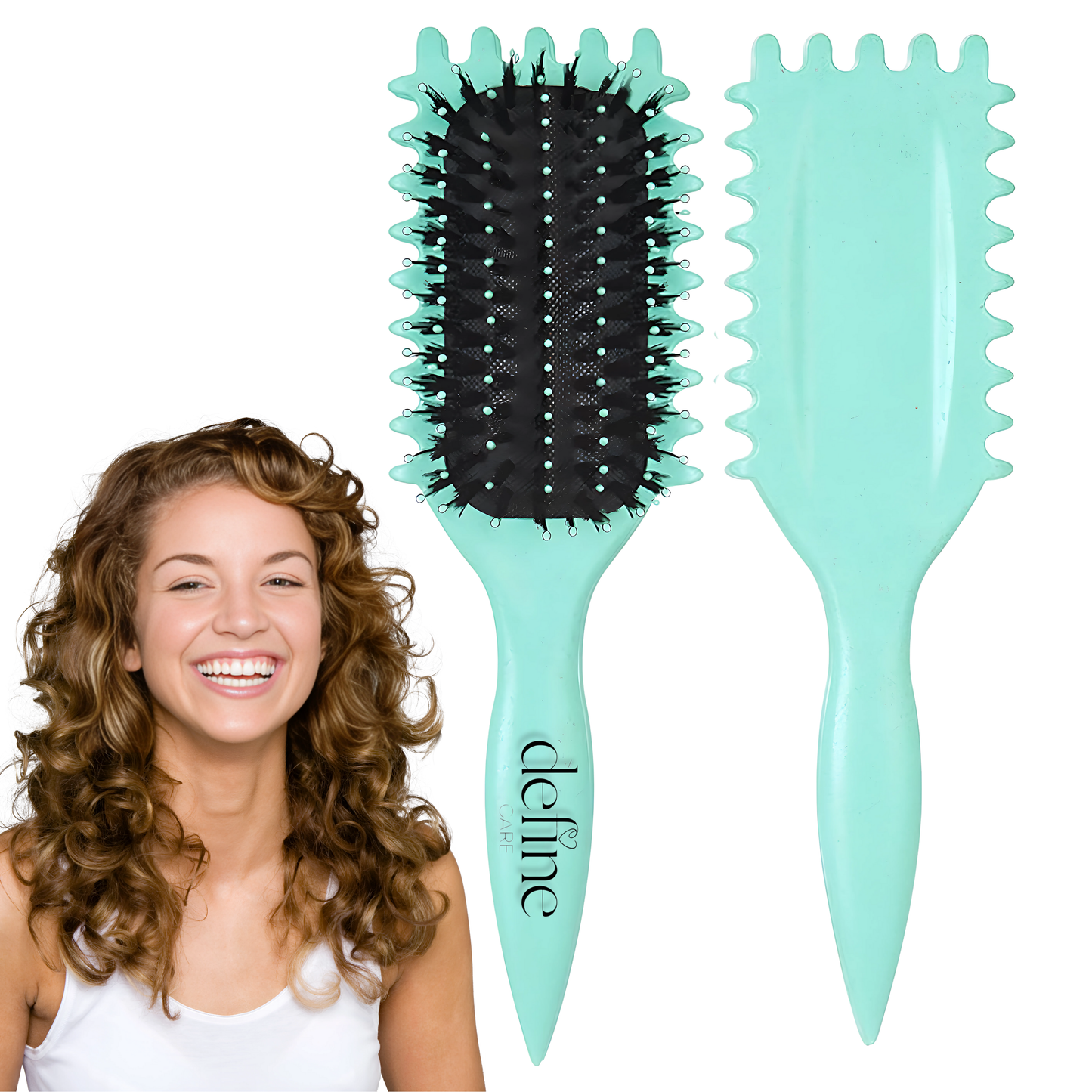Define Care 3 in 1 Curl Defining Brush for Natural Curls, Detangling Define Curl Brush for Women & Mens!