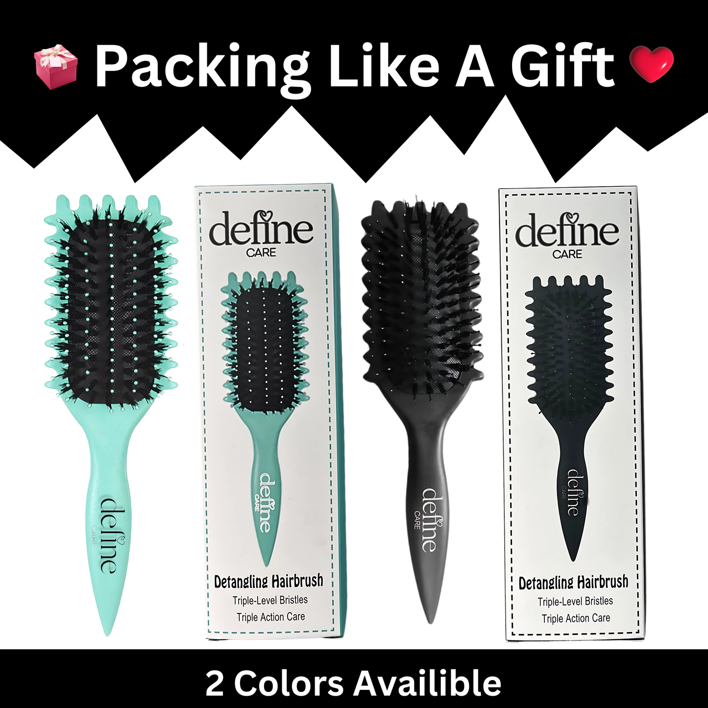 Define Care 3 in 1 Curl Defining Brush for Natural Curls, Detangling Define Curl Brush for Women & Mens!