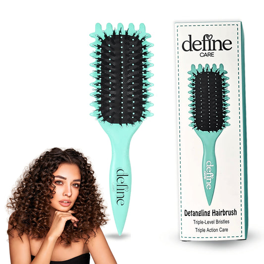 Define Care 3 in 1 Curl Defining Brush for Natural Curls, Detangling Define Curl Brush for Women & Mens!
